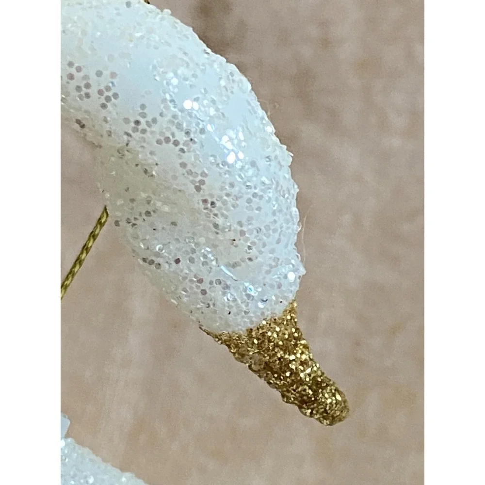 Katherine's Collection ~Vintage Glittering Swan Golden Wings Christmas Ornaments